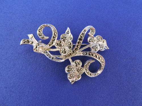 Costume jewellery marquisite brooch